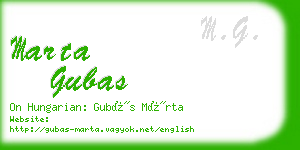 marta gubas business card